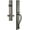 Antique Pewter, variant on Grandeur 850003 Carre Solid Brass Rose Left Handed Dummy "S" Grip Handleset - Brass