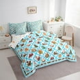 thumbnail image 3 of Manfei Cartoon Christmas Dessert Bedding Comforter Set 7 Pieces,Sweet Cookie Coffee Full Bedding Set,Merry Xmas Tree Fitted Sheet Flat Sheet For Child,Super Cozy Room Decor Reversible, 3 of 8