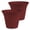 Wild Red, variant on The HC Companies 14 Inch Sedona Round Self Watering Planter Pots, Lightweight UV-Resistant Plastic Indoor & Outdoor Planters, 2-Pack Flower Pots for Garden & Home Decor, Dusty Teal