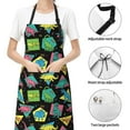 thumbnail image 6 of Picia Geometric Dinosaur Waterproof Apron for Unisex Adult - Adjustable Bib Apron with Pockets, Ideal for Cooking, Gardening, Painting, and Household Chores, 6 of 9