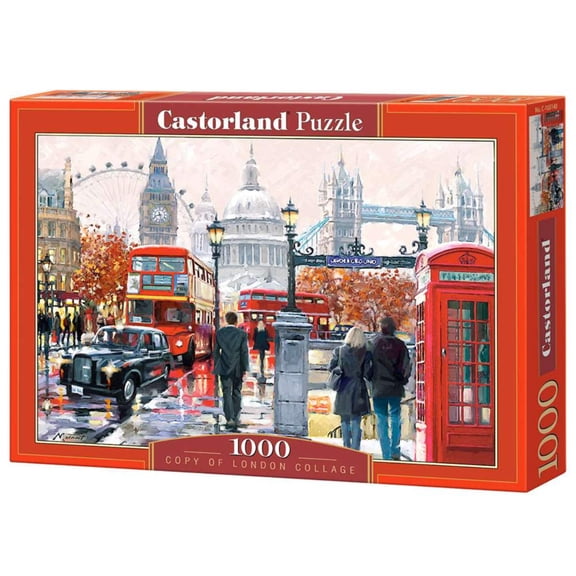 1000 Piece Jigsaw Puzzle, London Collage, Colorful Puzzle of the UK, London puzzle, European Puzzle, Adult Puzzle, Castorland C-103140-2