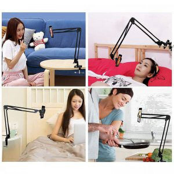 360 Adjustable Long Arm Phone Tablet Holder Bracket Stand Mount For Bed or Desk