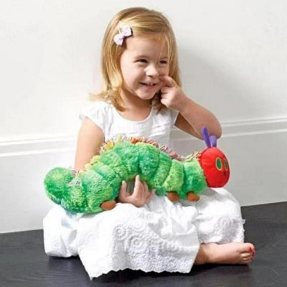 Cute Very Hungry Caterpillar Plush Toy - 15.8'' Soft Cotton Stuffed Animal, Eric Carle Inspired, Lovely Pillow for Kids, Home Decor & Gifts