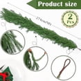 thumbnail image 2 of 2 Pcs 9 Ft Artificial Norfolk Pine Garlands, Real Touch Winter Pine Garland, Green Artificial Greenery Garland for Table, Mantle, Wall, Indoor, Outdoor Christmas Decorations (2, 9 Ft), 2 of 9