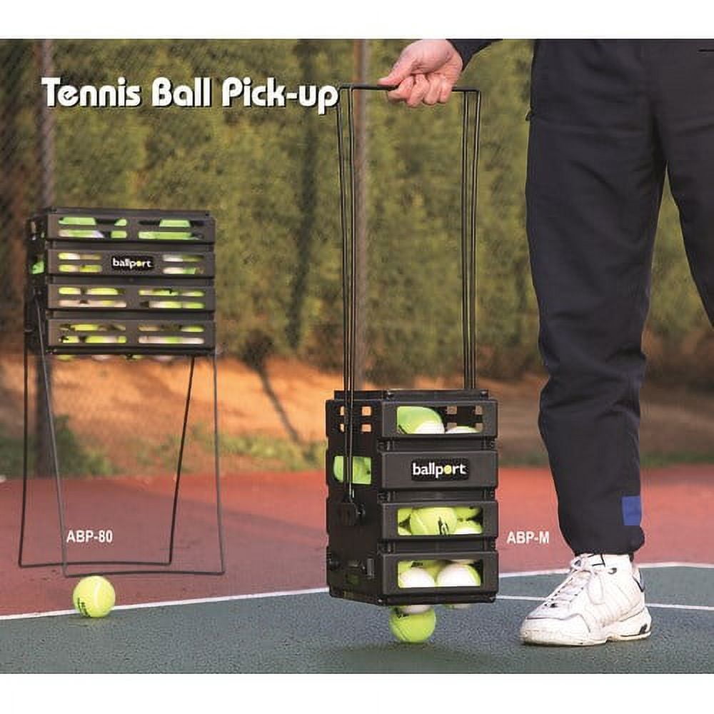 Tourna Ballport Tennis Ball Hopper Holds 80 Balls Durable and Lightweight,Black
