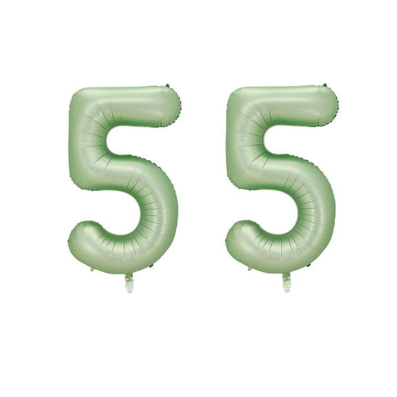 Number Fifty Five Balloon Pastel Sage Green Number 55 Balloon 32" Large Party Balloon Decoration