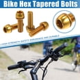 thumbnail image 2 of Unique Bargains 10 Pcs Tapered Bolts Screws for MTB Bike Bicycle Stem M6x20mm Socket Head Cap Bolts Steel Gold Tone, 2 of 6