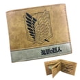 thumbnail image 2 of Cartera de Anime Attack On Titan con alas de dibujos animados Shingeki, cartera corta de lona, paquete de tarjeta de crédito de identificación de viaje, cartera, bolsos, bolsa Tan Jianjun unisex, 2 of 2