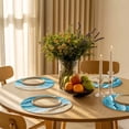 thumbnail image 5 of Aqua Coastal Round Placemats Set of 6 for Dinning Tables,Heat-proof Braided Table Mats 13 Inch,Nautical Summer Beach Ocean Beige Washable Place Mat for Kitchen Restaurant Party Decor Table Setting, 5 of 9