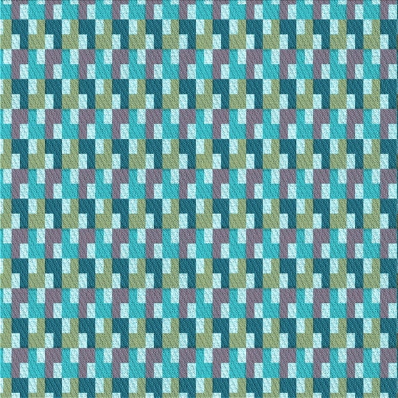 Ahgly Company Indoor Square Patterned Beetle Green Area Rugs, 5' Square