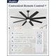 thumbnail image 3 of Fanbulous - Ventiladores de techo de 72 pulgadas con luces, ventiladores de techo grandes negros con control remoto, accesorios modernos de ventilado, 3 of 9
