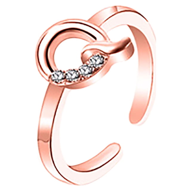XWSHYW Anillos Anillo de Letras 26 Letras Inglesas Diseño Artístico Combinación Diamante Pareja Regalo