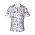 thumbnail image 2 of Goofa Lavender Flowers Hawaiian Shirt for Men, Unisex Summer Beach Casual Short Sleeve Button Down Shirts,Aloha Tropical Floral print shirt-Large, 2 of 9