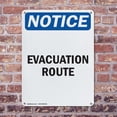 thumbnail image 4 of (2 Pack) Evacuation Route OSHA Notice Sign 10 Inch X 14 Inch Plastic Sign, Weather Resistant, UV Protected for Workplace, Business, and Construction Site, Made in the USA, 4 of 8