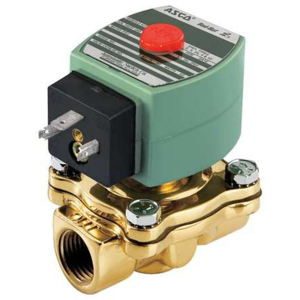 ASCO SC8210D032 24V DC Brass Solenoid Valve, Normally Open, 1 1/2 in