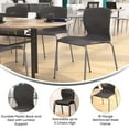 thumbnail image 4 of Flash Furniture HERCULES Series Plastic Stack Chair with Lumbar Support Gray 5 Pack (5RUTNC618GY), 4 of 9