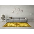 thumbnail image 3 of Ahgly Company Machine Washable Indoor Round Persian Yellow Traditional Area Rugs, 6' Round, 3 of 4