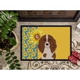 thumbnail image 3 of Summer Sunflowers Longhair Red Pedbald Dachshund Indoor or Outdoor Mat 18x27 27 in x 18 in, 3 of 7