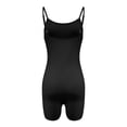 thumbnail image 4 of Gifts Usmixi Jumpsuits for Women Workout Sports Soft Stretch Knitted Ribbed Spaghetti Strap Short Jumpsuits Overalls Summer Formal Solid Scoop Neck Sleeveless Mini Rompers Black xl, 4 of 4