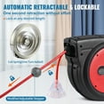 thumbnail image 6 of KFFKFF Pull-Out Power Cable Reel, 80 FT, Robust 12AWG/3C SJTOW Retractable Electrical Wire with Illuminated Triple Tap Outlet, 15 Amp Circuit Breaker 180° Rotating Bracket for Ceiling, 6 of 9