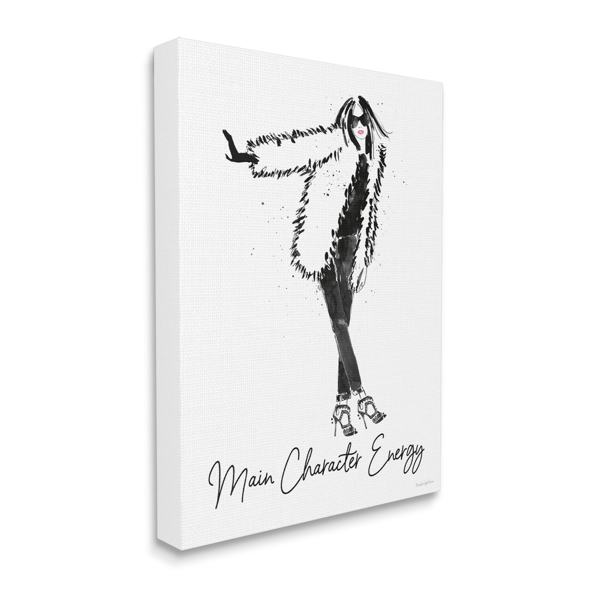 Stupell Industries Glam Main Character Energy Chic Fashion Woman Graphic Art Gallery Wrapped Canvas Print Wall Art, Design by Mercedes Lopez Charro