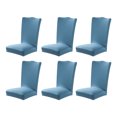 thumbnail image 1 of Wosthever Fundas para sillas suaves y cómodas de 6 piezas fabricadas con poliéster para una superficie lisa de varios colores Decoración del hogar azul brumoso, 1 of 6