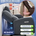 thumbnail image 3 of Recliner Loveseat, 2-Seater Zero Clearance Power Reclining Sofa with USB/Type-C Charging, Breathable Chenille Fabric Wall-Hugger Couch for Small Living Room & Apartment (Blue), 3 of 7