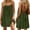 Army Green, variant on Women's Loose Backless Cami Nightgown, Solid Color Mid-Length, Breathable Casual Home Dress for Summer Yellow S