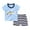 Light blue, variant on Outfits For Little Boys Baby Cotton Printed Top Casual 2Pc Set Clothing Set 12 Months-18 Months