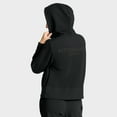 thumbnail image 3 of Women's Fanatics Black Pittsburgh Penguins Authentic Pro Road Tri-Blend Quarter-Zip Hoodie, 3 of 6
