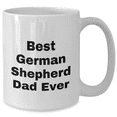 thumbnail image 2 of Best German Shepherd Dad Ever Gifts for Father's Day | Funny White Coffee Mug for German Shepherd Dog Lovers | 11oz, 15oz | Microwave, Dishwasher Safe, 2 of 4