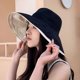 thumbnail image 3 of Ladies Sun Hat Cotton Bucket Hat Fashion Summer Beach Wide Brim Hat Travel Foldable Double Sided Wearable Hat (Black+Beige), 3 of 3