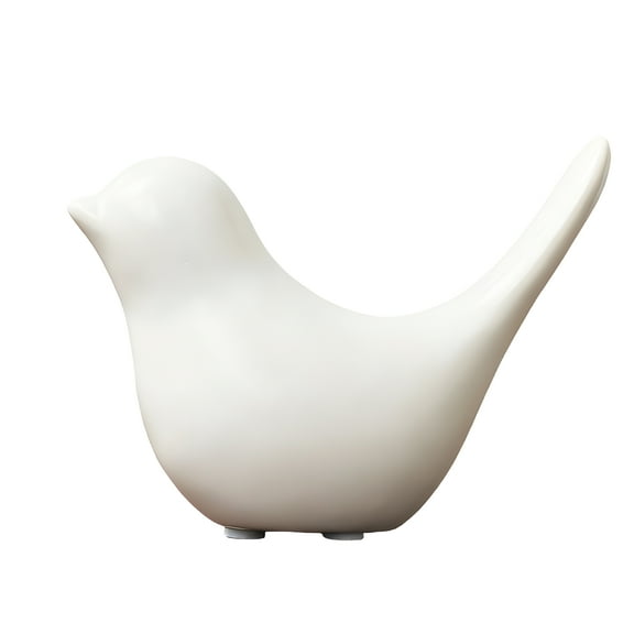 ACDANC Book Shelf Decor,Nordic malist Design Decorations for Living Room,Abstract Bird Sculpture Desk Decorations,White,S,2.56*1.57*2.83in