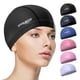 thumbnail image 1 of Gorro de natación COOLMATE de tela impermeable para adultos, color negro, 1 of 8
