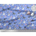 thumbnail image 3 of Soimoi Poly Georgette Fabric Heart,Footprint & Cat Animal Print Fabric by The Yard 42 Inch Wide, 3 of 3