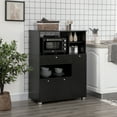 thumbnail image 2 of HOMCOM Armoire de Rangement pour Garde-Manger de Cuisine, Buffet/vaisselier avec Support pour Micro-Ondes, 2 of 10