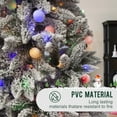 thumbnail image 5 of 7.5FT Pre-lit Christmas Tree, Artificial Snow Flocked Full Prelighted Tree with 480 LED Lights and 1117 PVC Branches Tips, Foldadble Metal Tree Stand, Spruce Christmas Tree for Home, Office, Holiday, 5 of 6