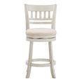 thumbnail image 4 of Weston Home Shapel Lattice Back 24"H Swivel Counter Height Stool, Antique White Finish, Beige Linen, 4 of 7
