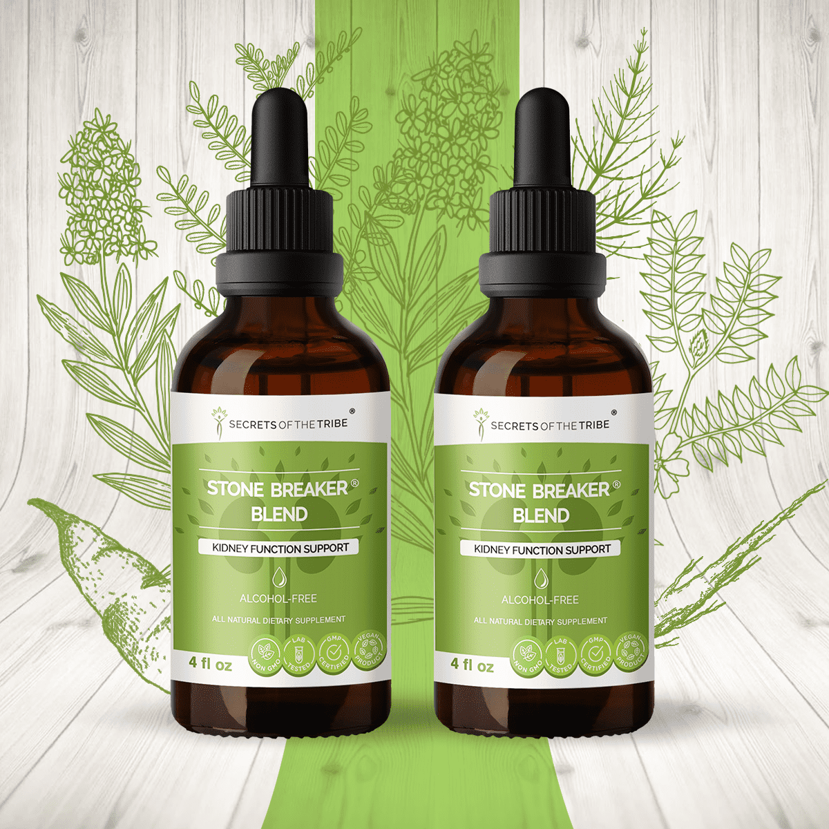 Stone Breaker Blend AlcoholFREE Extract, Tincture, Glycerite Stonebreaker, Burdock, Yucca