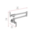 thumbnail image 2 of Elegant Lighting Gabriel Wall Mounted Pot Filler In Brushed Nickel, 2 of 6
