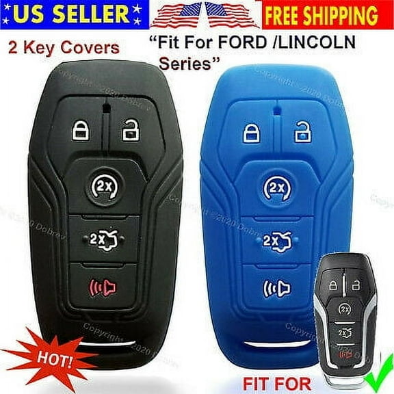 Dobrev 5 Button Silicone Case Protector Entry Fob Cover Skin for Ford Fusion Explorer Mustang Edge Lincoln Nautilus MKC MKX MKZ Smart Key