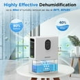 thumbnail image 6 of Dehumidifier, 106 OZ Water Tank (1000 sq.ft) Dehumidifiers for Home, Quiet Dehumidifier for Bathroom Bedroom Basement RV with Timer Setting, Auto Shut Off, 7 Colors LED Light, Sleep Modes, White, 6 of 9