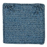Colonial Mills Set of 4 Blue and Gray Handmade Braided Stair Tread Reversible Chai Pad 15"