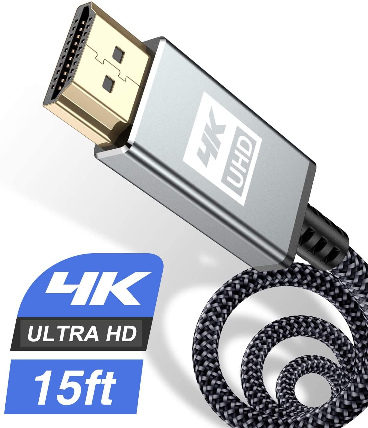 4K HDMI Cable 15ft,[Upgraded] High Speed HDMI Lead 2.0 Cable Ultra