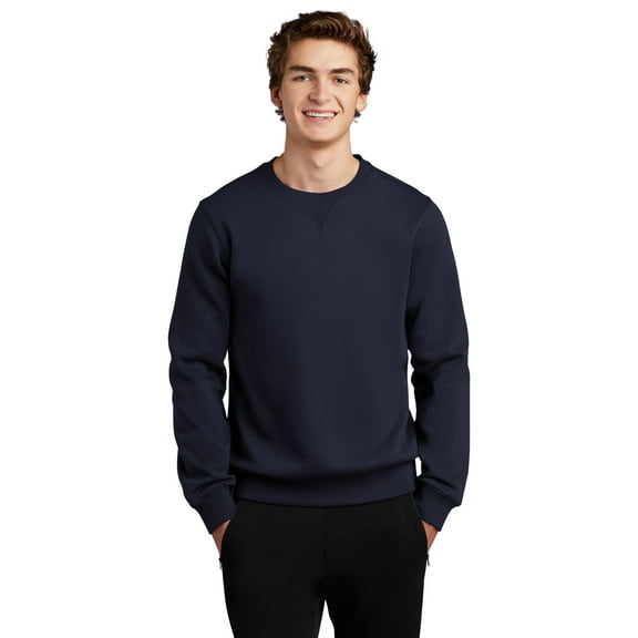 Sport-Tek ST266 Mens Crewneck Sweatshirt, True Navy - Medium
