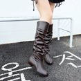 thumbnail image 3 of Knee High Boots Women Chunky Heel Pointed Toe Wide Calf, 3 of 8