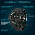 thumbnail image 3 of Men’s Digital Analog Watches Military Outdoor Multifunctional Sport Wristwatch with TPU Watch Strap Waterproof Wristwatch Gift for Man, 3 of 9