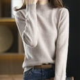 thumbnail image 4 of Rovga New Half Turtleneck Knitted Sweater Women Fall Winter Short Pullover Solid Color Loose Sweater Thickened Bottoming Shirt Warm Streetwear, 4 of 4