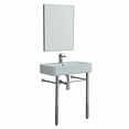 thumbnail image 2 of Eviva Eliza 26 Inch Italian Ceramic Console Sink with Brass Stand, 2 of 2