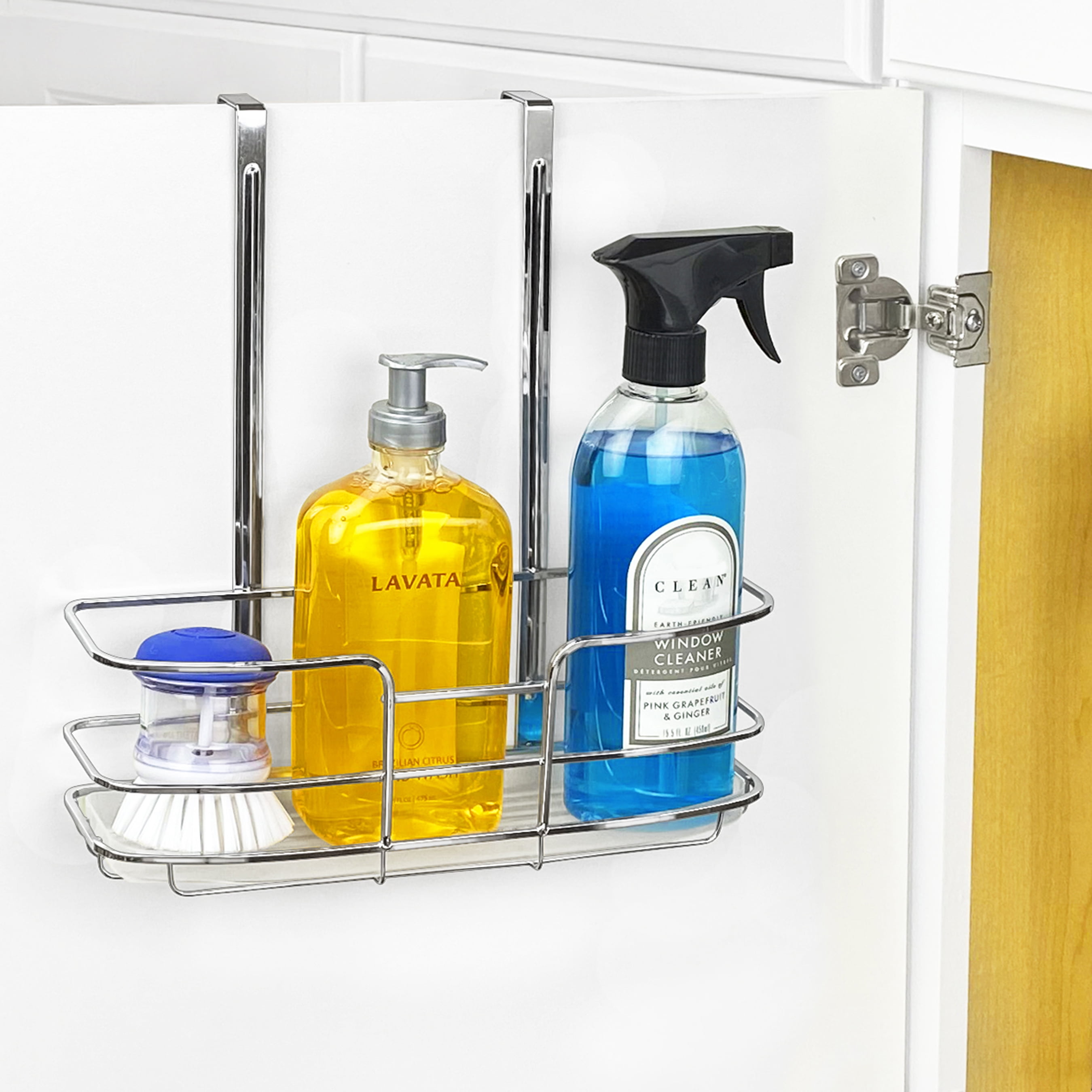 Lynk® Over Door Organizer Tall Shelf w/Molded Tray Chrome